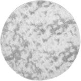 vidaXL Hoogpolig Vloerkleed NAVARRA 200x200 cm Polyester Zilvergrijs