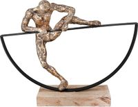 Rawa Geschenken Sculptuur in balans blijven met jezelf - hout en metaal - 9x41x32 cm