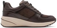 Tamaris Dames Sneaker Low Plat, Bruin (Mokka Comb), 42