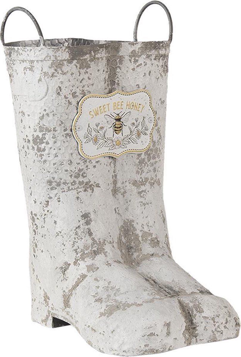 Clayre & Eef Plantenstandaard Laars 18*24*31/35 cm Grijs Metaal