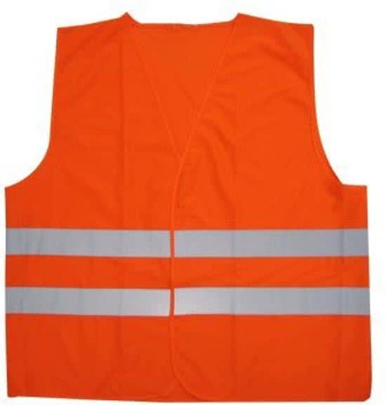 - Fluorescerend Oranje Reflecterend Wegenbouw Veiligheidsvest - One size fits all Fluorescerend Veiligheids Vest Veiligheidshesje Wegwerkersvest Werkkleding Hesje voor Klussen Veiligheid Pech BHV Fluor Werkkleding en Bescherming