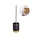 Toiletborstelhouder [Brand] Toiletborstelhouder met wc-borstel, keramiek, 9,5 x 9,5 x 37,5 cm, zwart