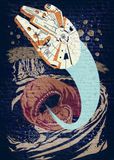 KOMAR Star Wars Classic Concrete Asteroid Worm Vlies Fotobehang 200x280cm 4-banen