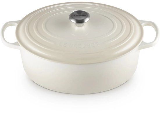 Le Creuset Signature Braadpan Ovaal Meringue 33 cm 7,5 L Inductie