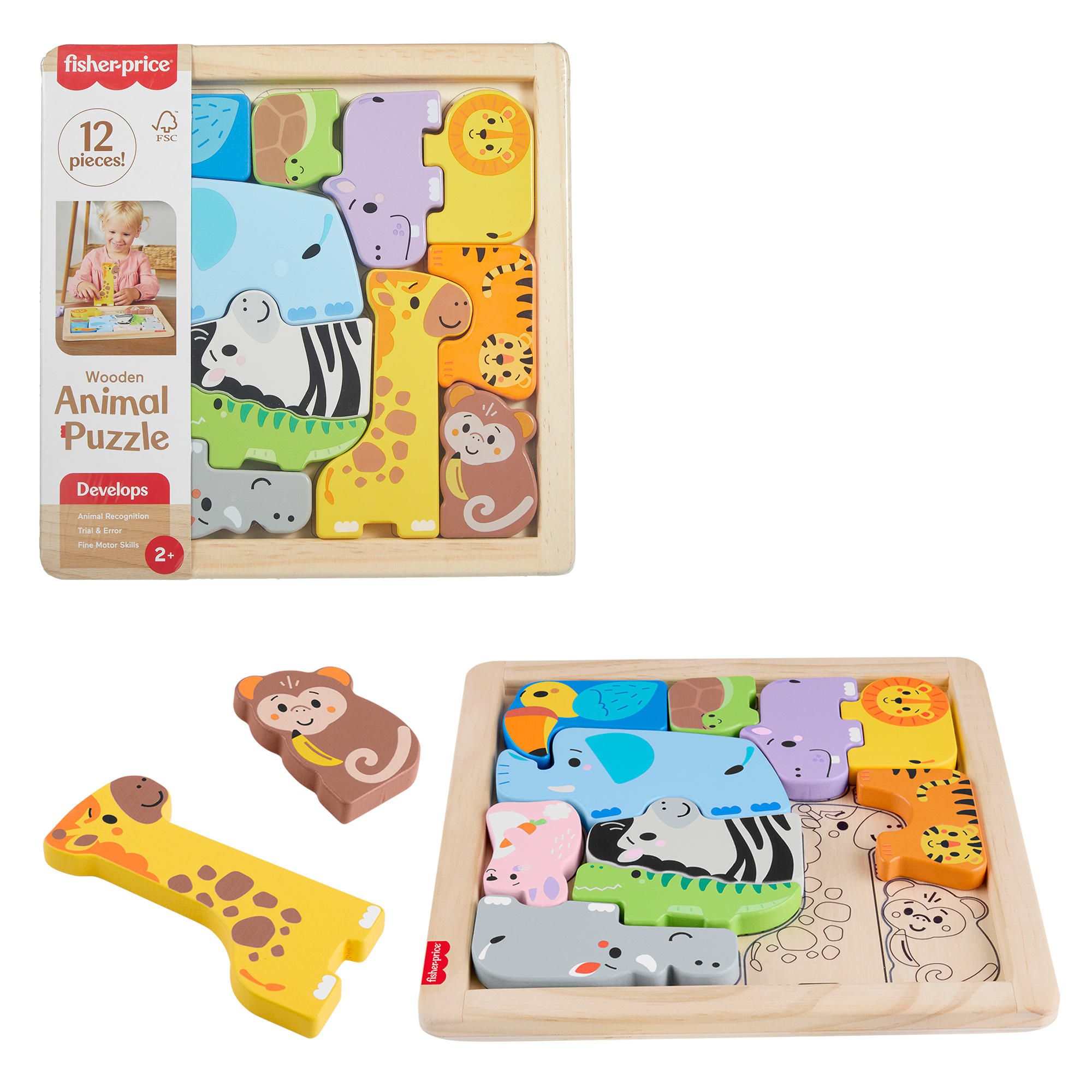 Fisher-Price Mattel Fisher-Price Houten Dierenpuzzel