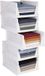 Merkloos Relaxdays Kledingkast organizer - 5 stuks - opvouwbaar - stapelbaar - wit