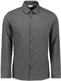 No Excess Jersey hemd in melange twillstructuur donkergrijs L