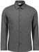 No Excess Jersey hemd in melange twillstructuur donkergrijs L