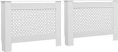 vidaXL Radiatorombouw 2 stuks 112x19x81,5 cm MDF wit