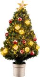 Everlands Kaemingk B.V. Fiber optic kerstboom/kunst kerstboom met warm witte verlichting 90 cm