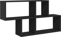 vidaXL - Wall Shelf - 100x20x53 cm - Black - Wood