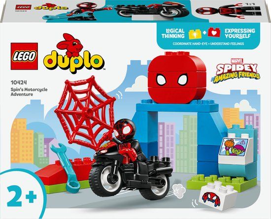 LEGO DUPLO Marvel De motoravonturen van Spin 10424 - Bouwset voor kinderen vanaf 2 jaar