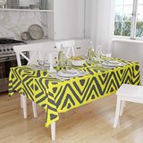 Bonamaison Tafelkleed, Anti-Mold, Sneldrogend, Waterdicht, 100% Polyester Tafellaken, Neon Geel, Rook, 140 x 160 Cm