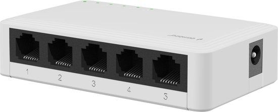 Gembird NSW-G5-01 - 5-poorts Gigabit Netwerkswitch - Wit