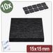 Quadrios 26SA131 Patins en feutre autocollant, rond noir (Ø x H) 15 mm x 4 mm 10 pc(s)