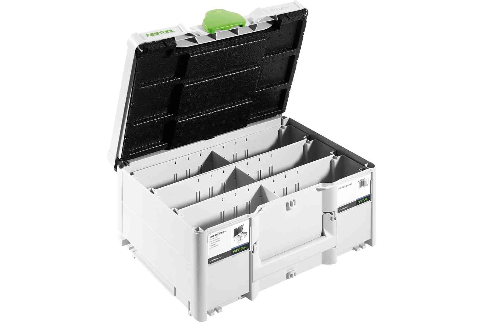 Festool Systainer SORT-SYS3 M 187 DOMINO Tool Box Set - Stainless Steel