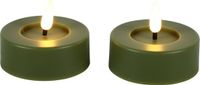 Countryfield Bougie LED Maxi Vert 2 pièces Ø 6,5 cm