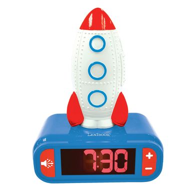 LEXIBOOK Wekker met 3D Raket nachtlicht