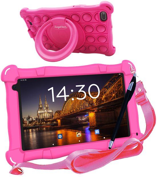 AngelTech Kindertablet SLIM / WiFi / 64GB / Roze