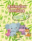 Pinto, leo y escribo 3 Animales bonitos: ¡¡Para aprender jugando!! Libro para colorear para niños con actividades de lectura y escritura inicial.