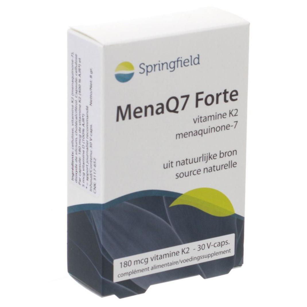Springfield MenaQ7 Forte Vitamine K2 180mcg Capsules 60st