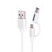 Prolinx LT-3c Dual Lightning-kabel (USB 3.0 en Micro USB naar USB type A, 1 m) wit
