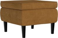 vidaXL Kruk met houten poten fluweel bruin