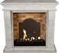 Xaralyn Bio-ethanol haard - Kreta-Mini BME-SWP - wit gepolijst natuursteen - 3 KW verwarming - haardombouw inclusief inbouwhaard - schouw