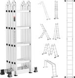Vevor Multifunctionele Ladder Ladderframe 7-In-1 4 Treden 4600mm