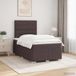 vidaXL Lit plateforme avec matelas Marron foncé 120 x 190 cm Tissu