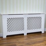 Vida Designs Oxford radiatorbekleding, traditioneel, van vezelplaat, middeldicht, gelakt, klein, H 80 x B 68 x D 16 cm/H 82 x B 78 x D 19 cm