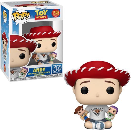 Funko Pop! Toy Story 30th Anniversary - Andy w/ Woody & Buzz #1596
