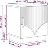 vidaXL Nachtkastje Betonnen Grijs 43 x 34,5 x 47 cm Bewerkt hout