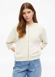 s.Oliver - Femme - Veste en scuba avec manches 3/4 larges - Crème - Taille 40