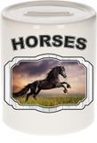Bellatio Decorations Shoppartners Bv Dierenliefhebber Zwart Paard Spaarpot 9 cm Keramiek