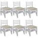 VidaXL Eetkamerstoelen 6 stuks Polyester Wit