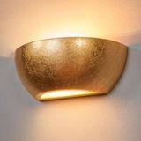 Lindby - Wandlamp - 1licht - gips, metaal - H: 9.5 cm - E14 - goud