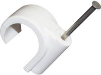 TRU COMPONENTS Spijkerclip TC-10354936 Bundel-Ø 10 mm Wit 100 stuk(s)