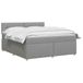 vidaXL Boxspringbed met matras, lichtgrijs, 140 x 200 cm, gestoffeerd