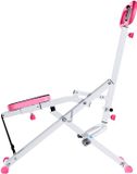 VEVOR Squat Machine voor Diepe Squats, Opvouwbare Trainingsapparatuur, Glute Trainer met 5-standen Verstelbare Zitting, Thuistrainingsapparatuur voor Bilspieren en Benen, Glute Machine Wit-Roze