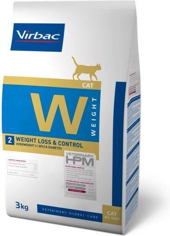 VIRBAC Vet HPM Cat Weight Loss and Control W2 - 3kg - Kattenvoer
