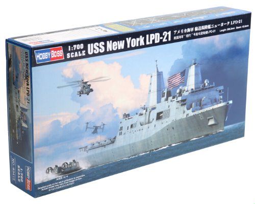 Hobbyboss 1:700 Schaal "USS New York LPD-21" Model Kit (Grijs)