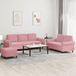 Maison Exclusive ensemble de canapé 3 pièces avec coussins, velours rose