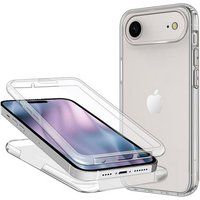 Apple iPhone Air Coque Housse Étui Silicone Gel 360 Intégrale + Film Écran - Transparent