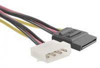 Qoltec 27618 interne stroomkabel 0,2 m Molex (4-pin) naar 2 x SATA