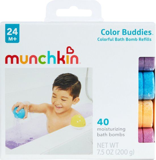 Munchkin Bruistabletten voor in bad - Color Bombs Navulling - 40 Stuks Bruistabletten