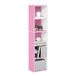 Furinno Pasir 5-Tier Open Plank Boekenkast, Roze/Wit