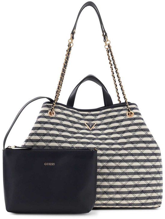 GUESS Shopper Giully II 2 In 1 Tote Bag Navy Multi