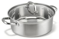 Inox Stoofpan 28cm met Drievoudige Laag voor Optimale Warmteverdeling