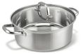 Inox Stoofpan 28cm met Drievoudige Laag voor Optimale Warmteverdeling